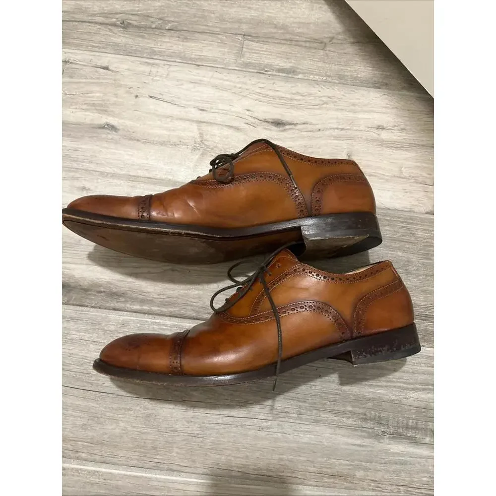 ANTONIO MAURIZI MENS DRESS OXFORD BROGUE SHOES SIZE IT43/US10 MADE IN ITALY